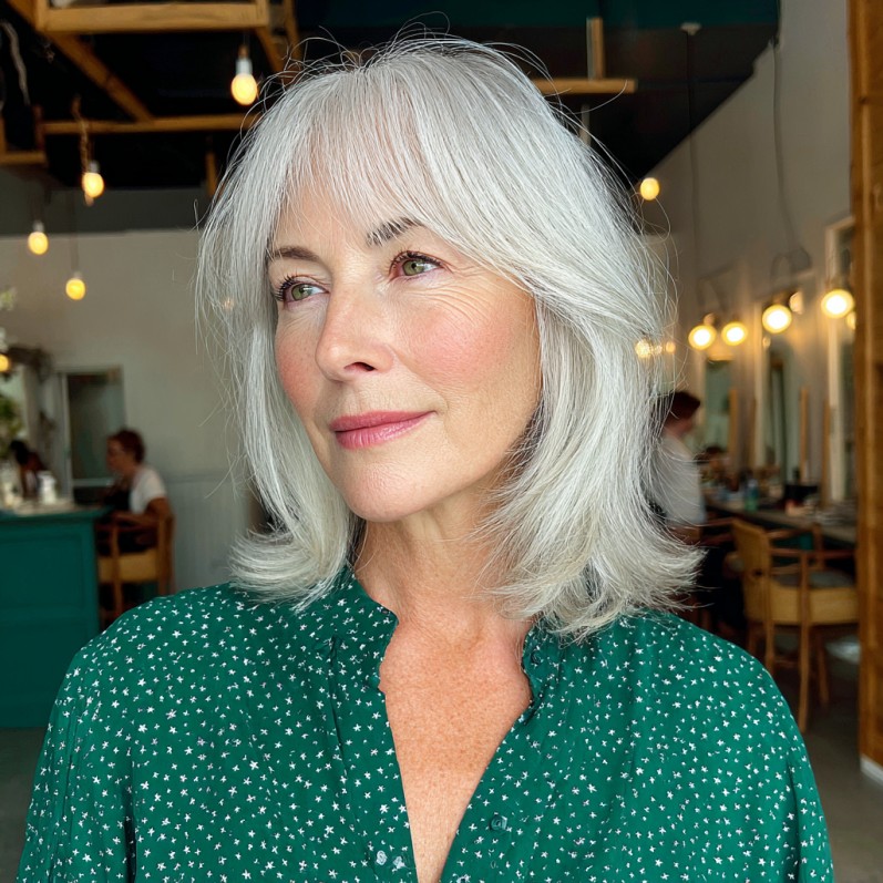 27011 soft layered cut with wispy bangs