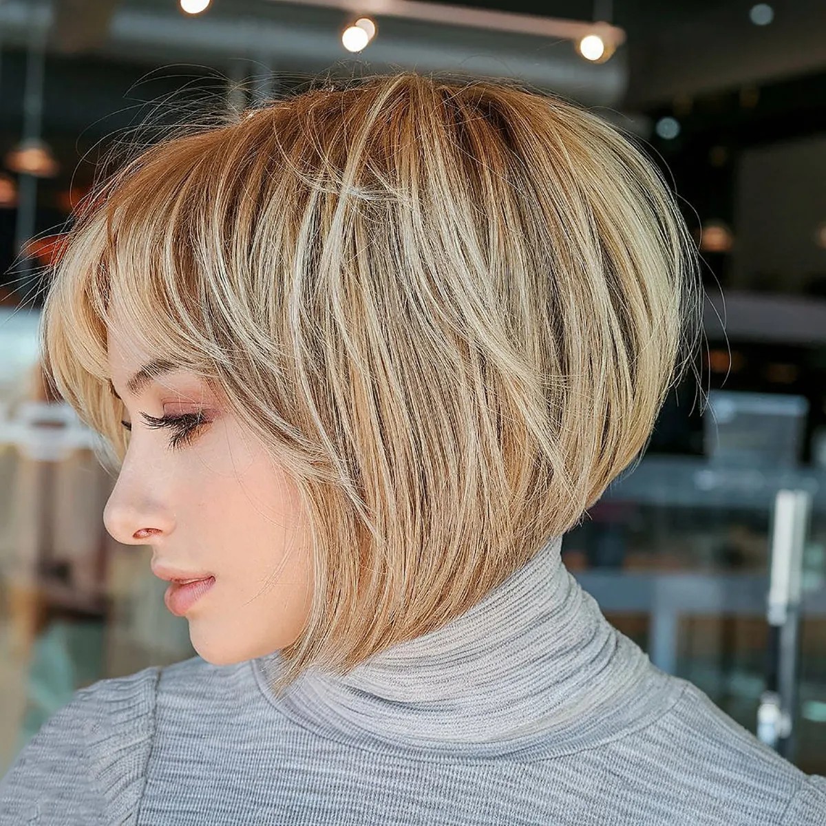 A Very short inverted bob