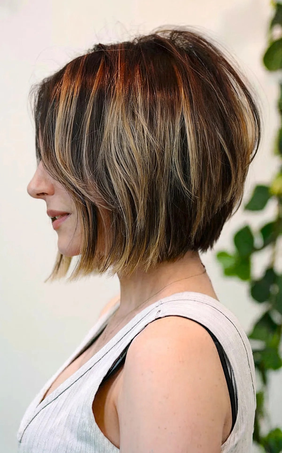Balayage Bob That's Stacked