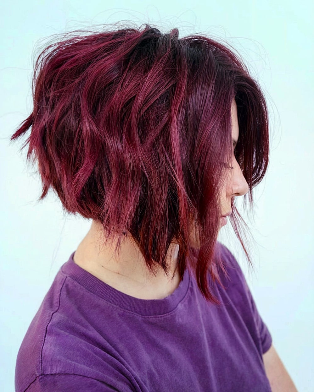 beachy wavy a-line bob cut