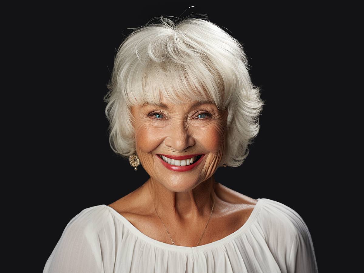 Best short bobs with bangs for over 70