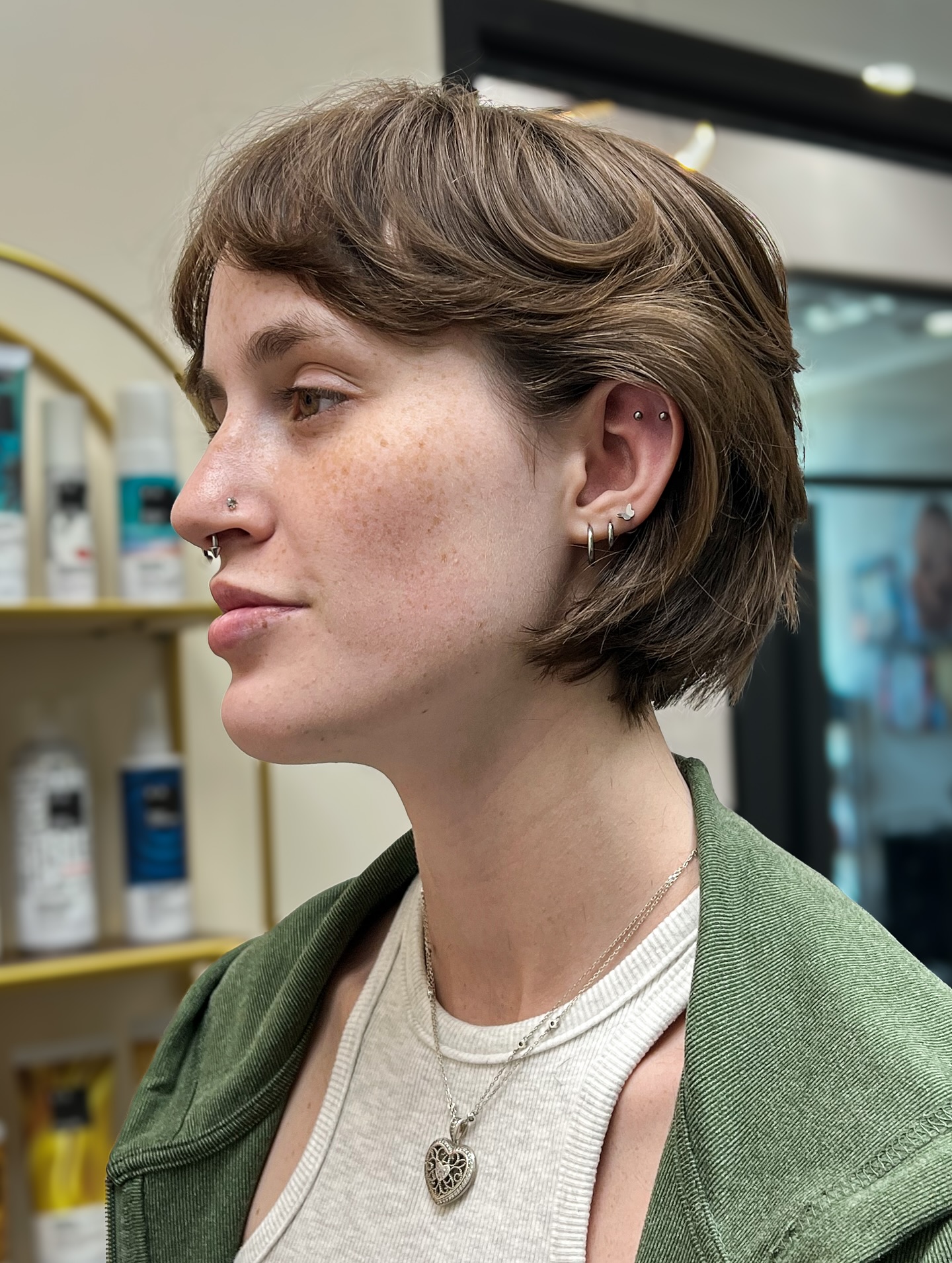 Contemporary Chestnut Swing Bob with Swooping Bangs