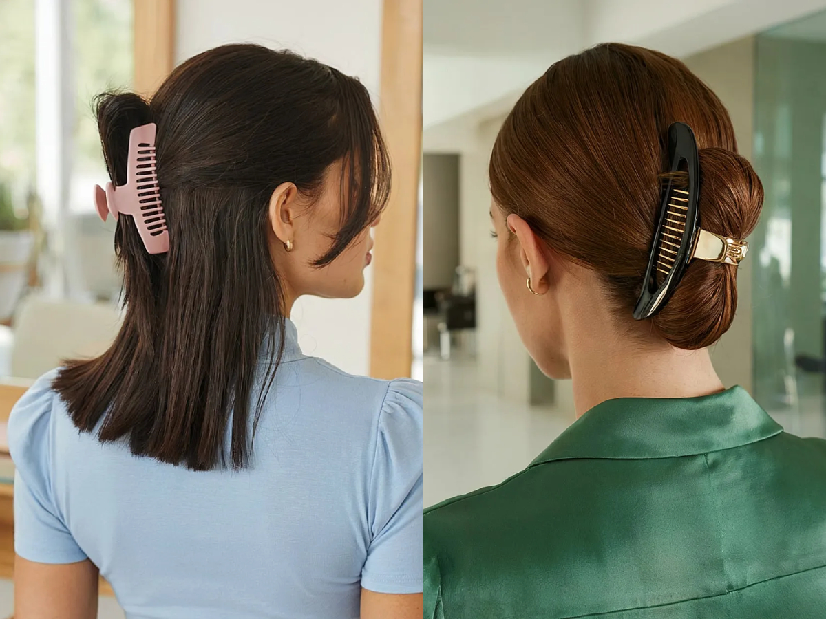 Easy claw clip hairstyles for women