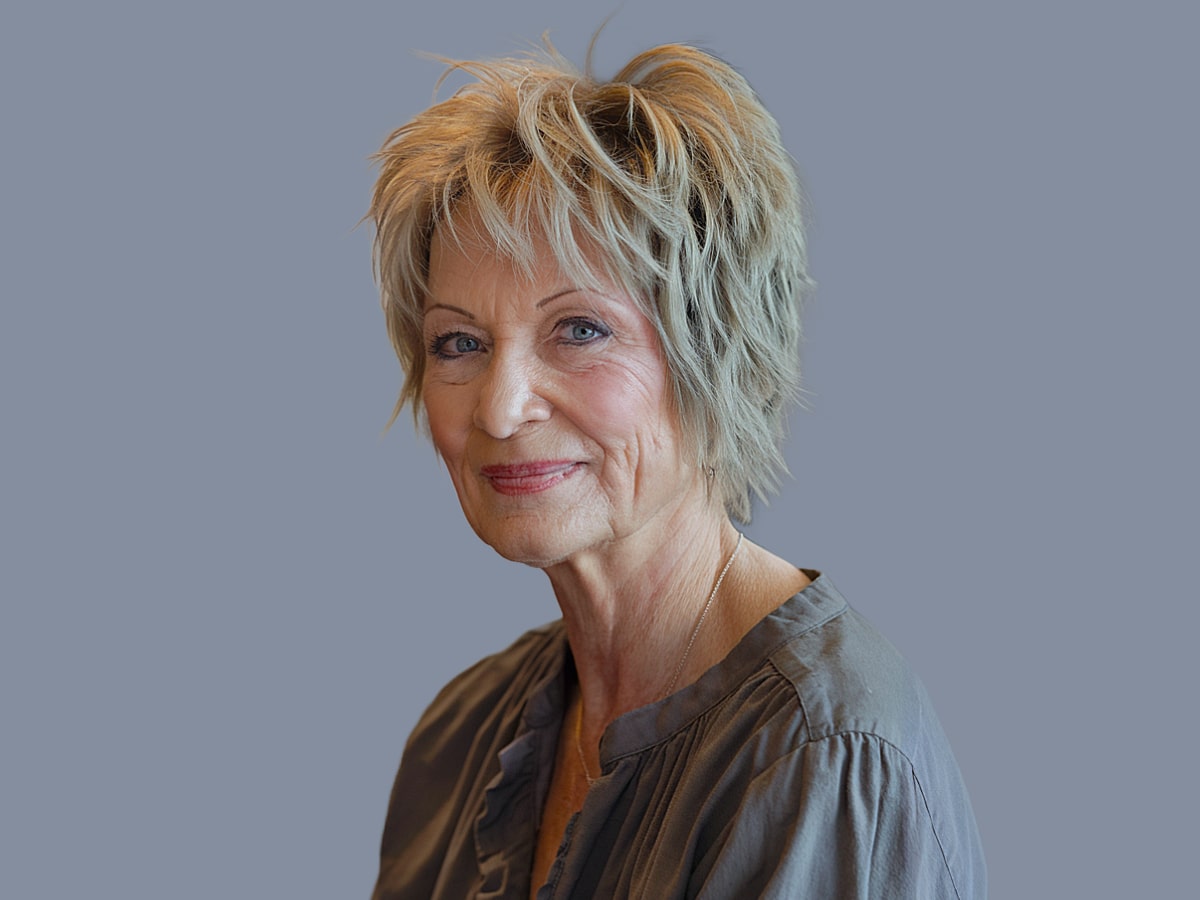 Fabulous short shaggy haircuts for women over 70