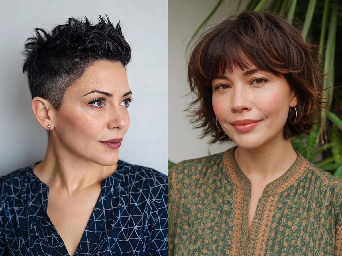 Flattering short hair ideas for heart shaped faces