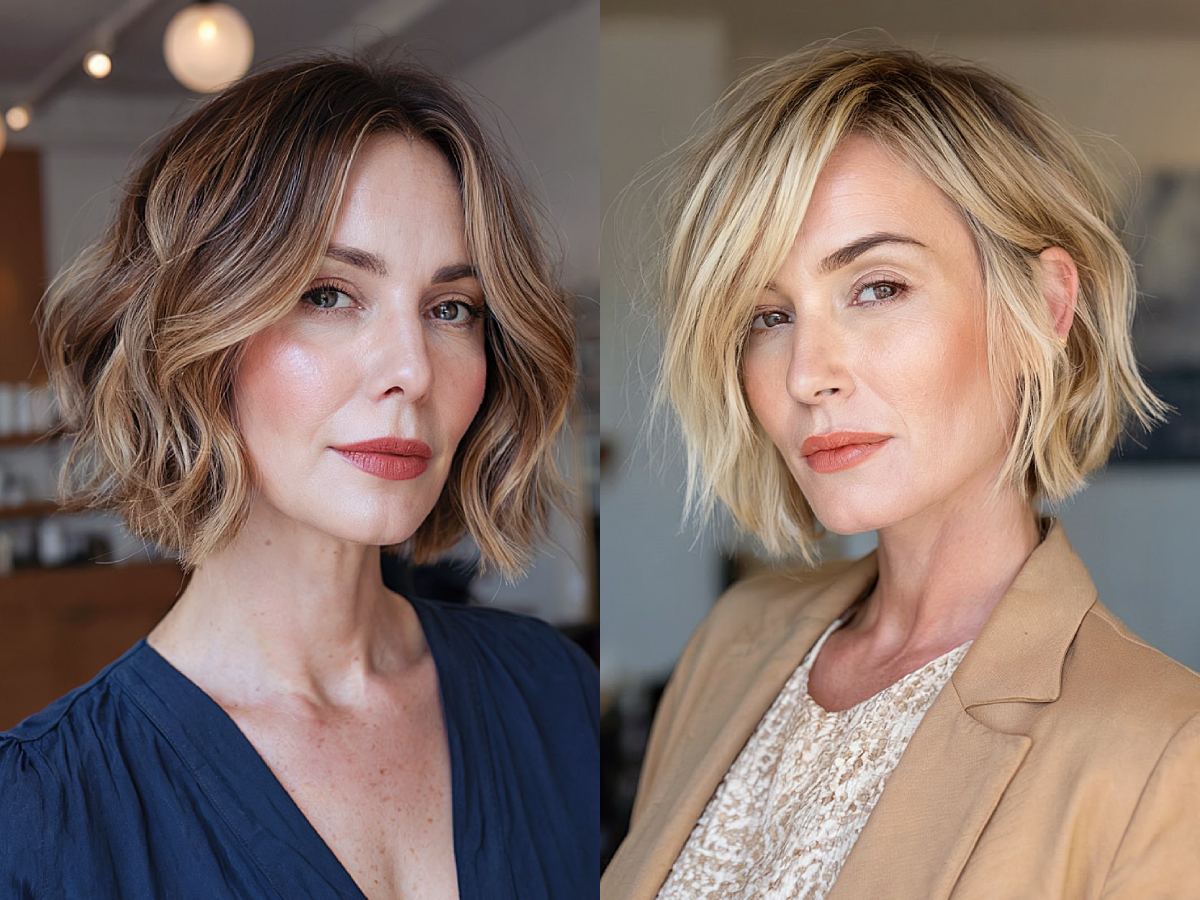 Glamorous french bob hairstyles for women over 40