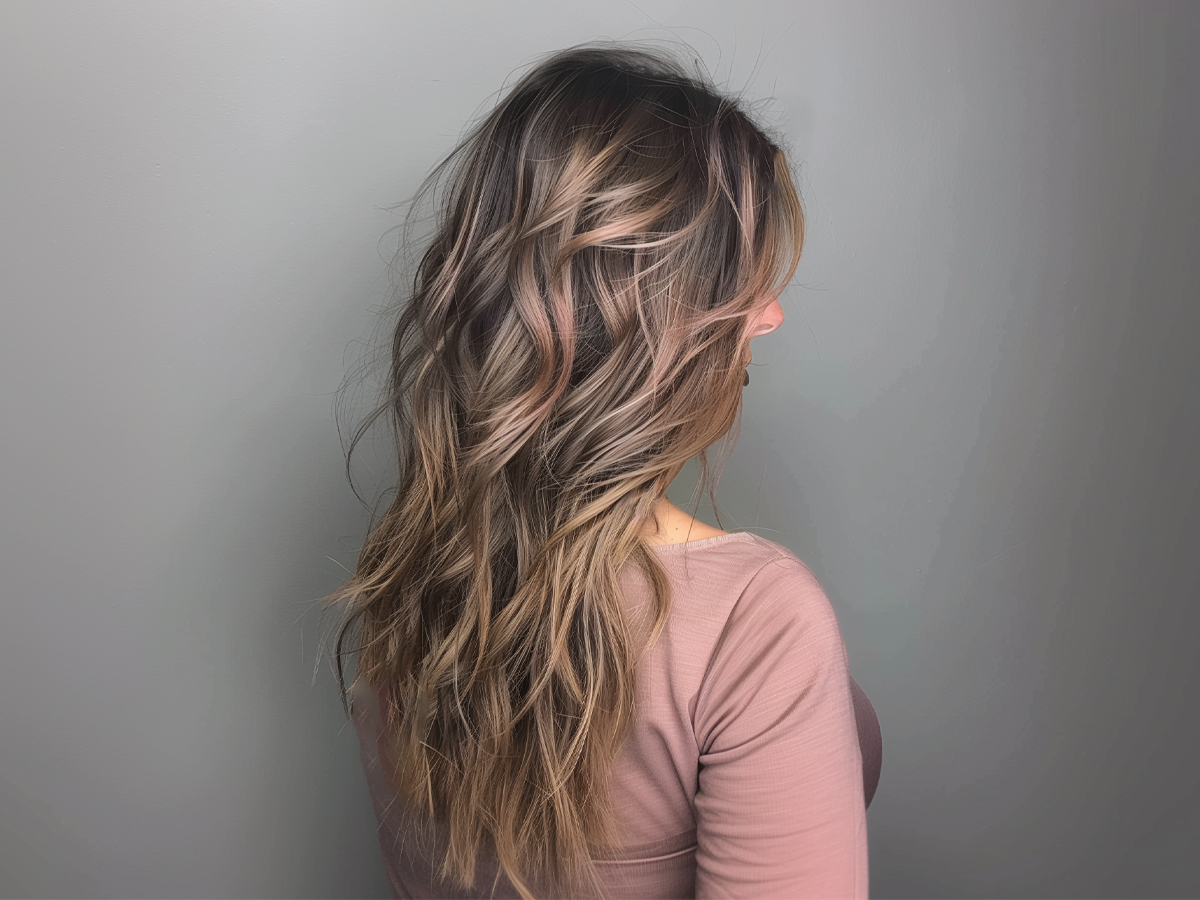 Gorgeous choppy layers long hair