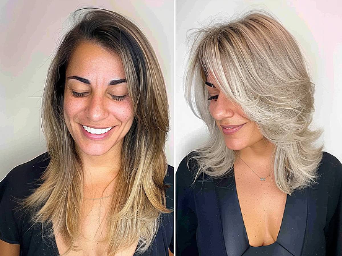 gorgeous feathered haircuts for medium hair