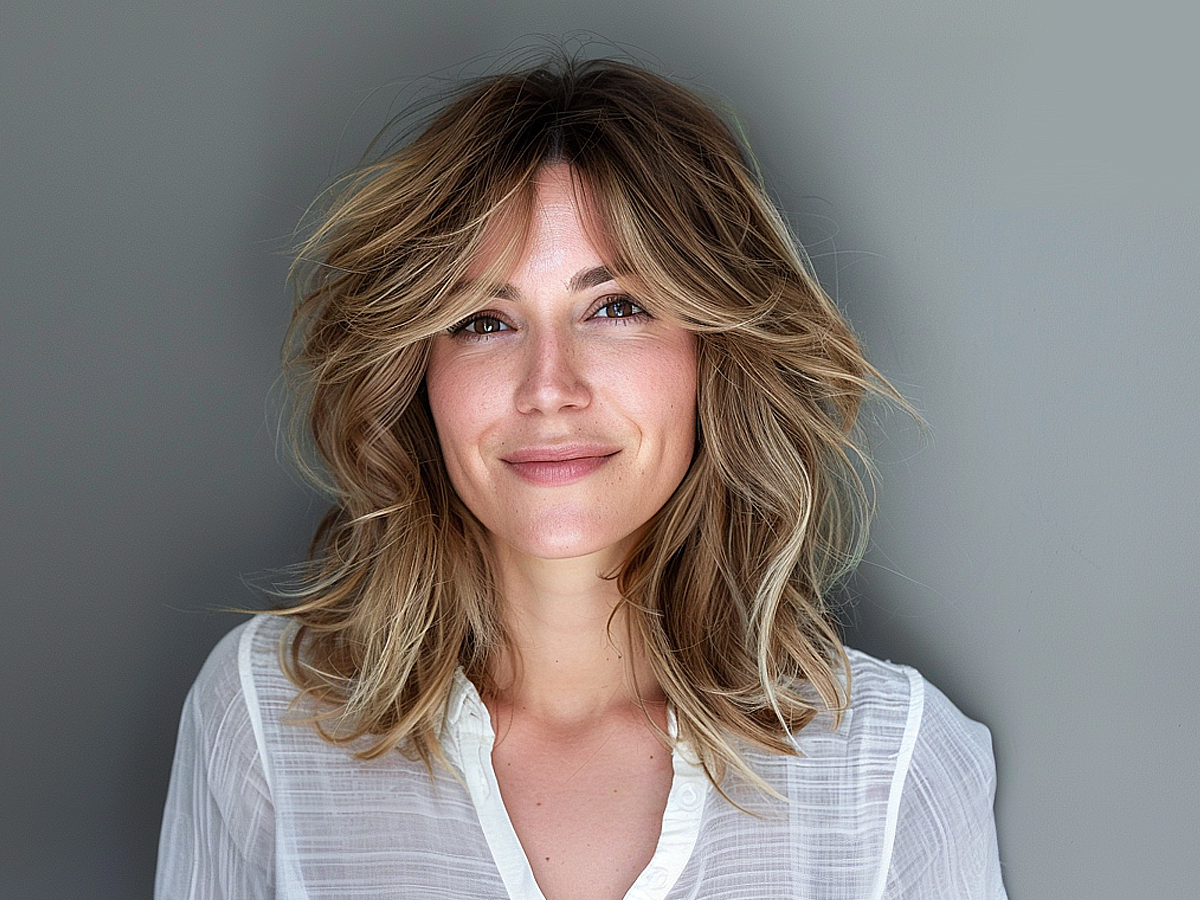 Gorgeous medium textured haircut