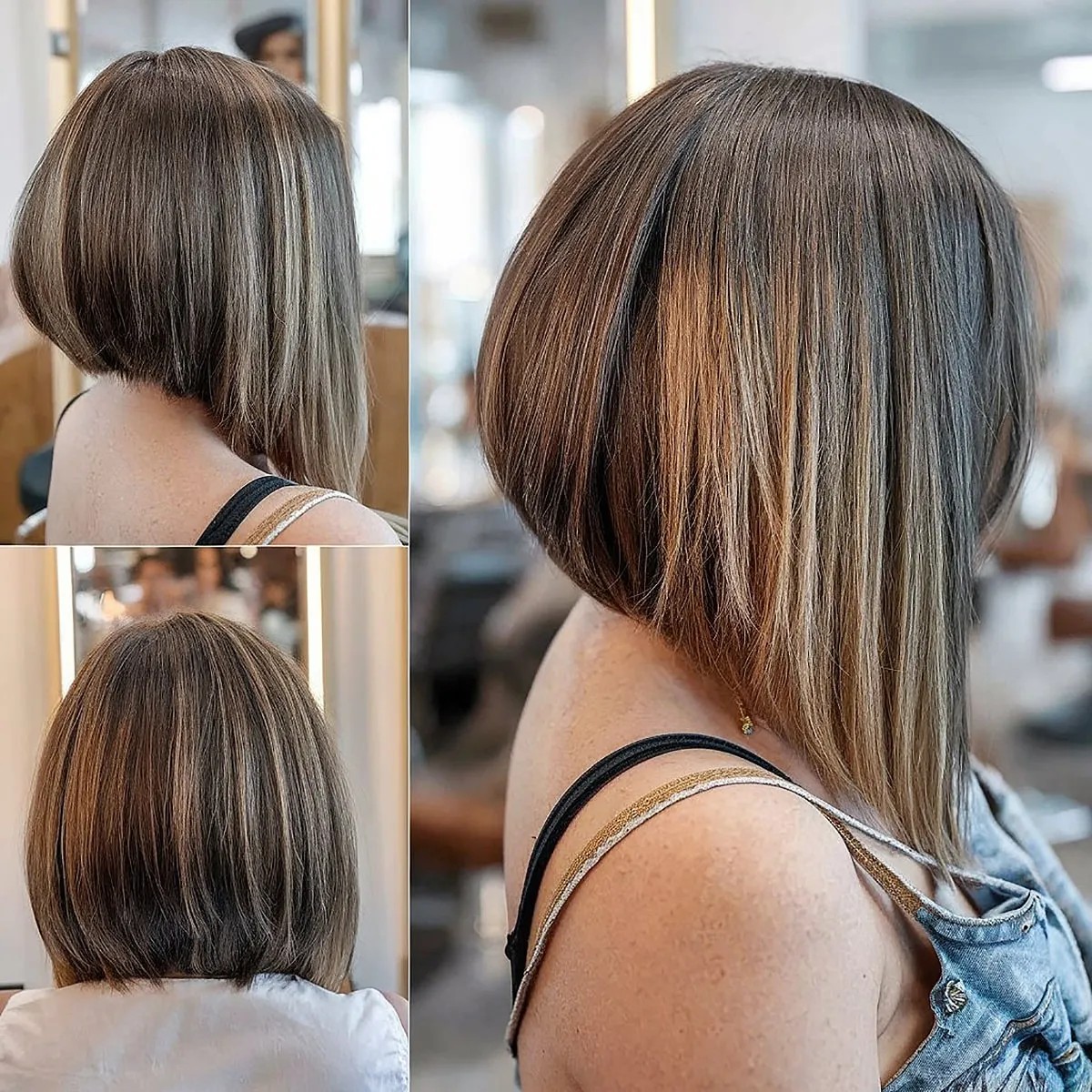 Long Inverted Bob with Layers for Straight Hair