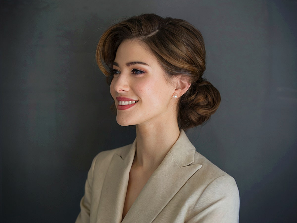 Professional stylish work hairstyles for medium hair