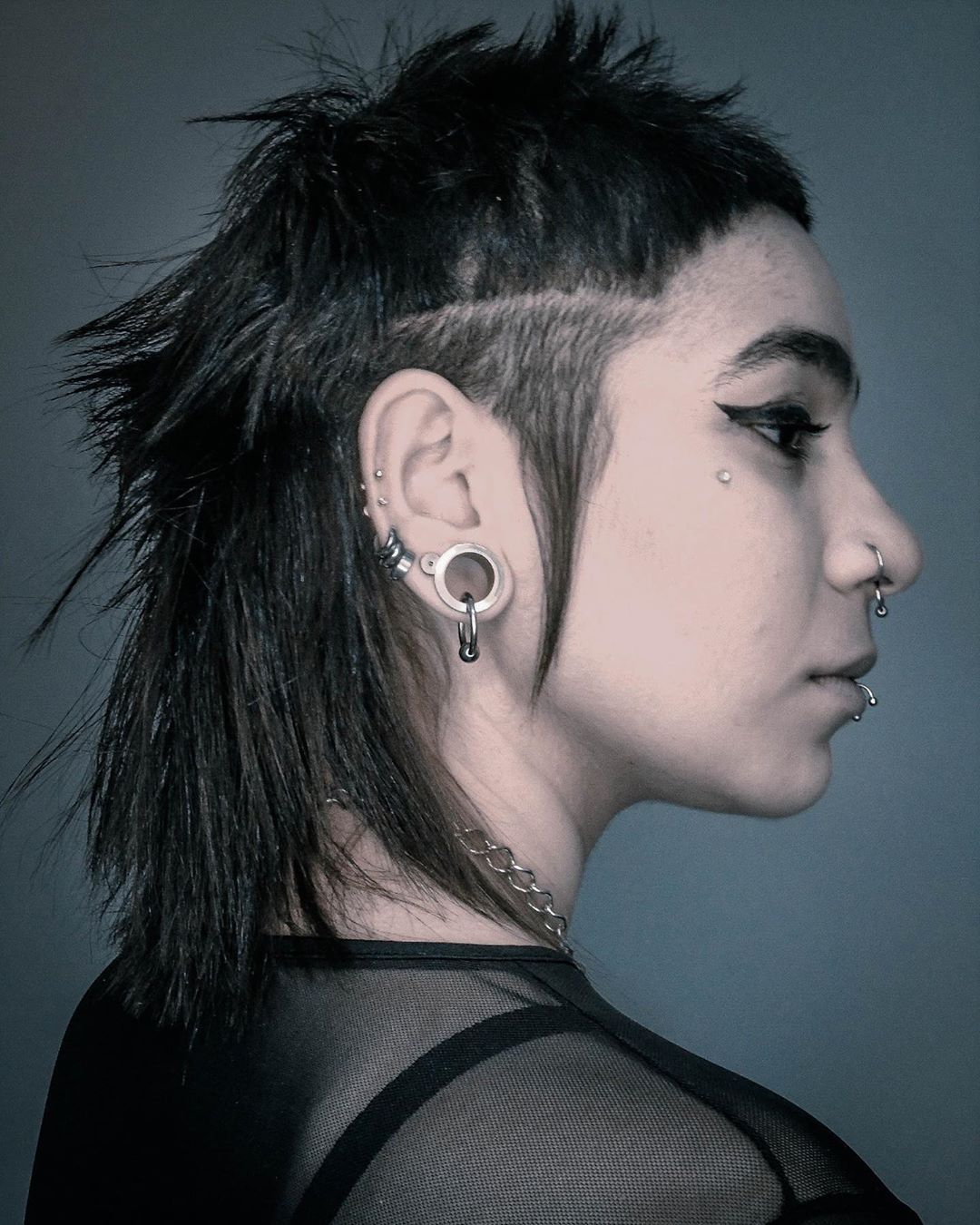 short spiky asymmetrical haircut with undercut
