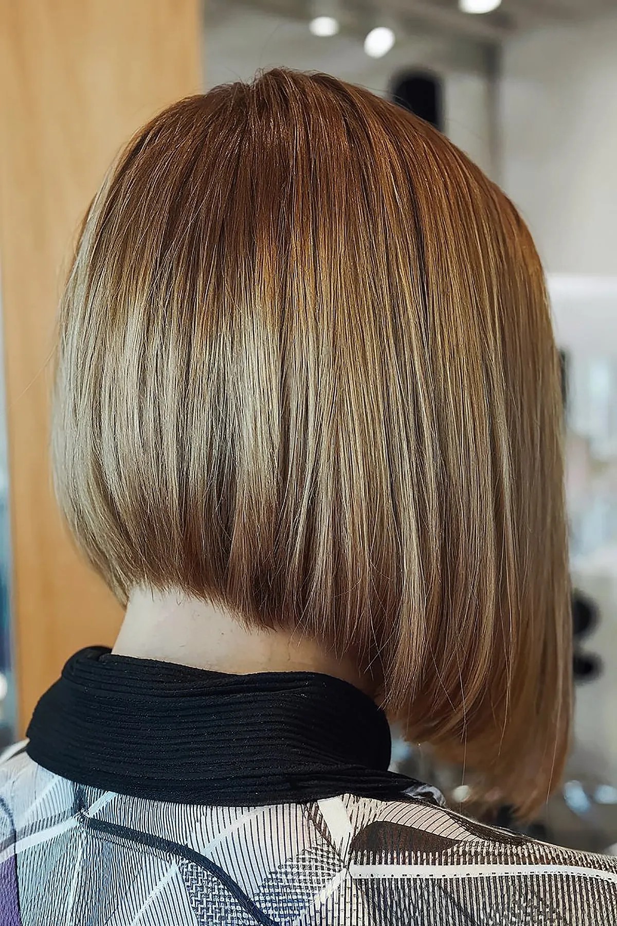 sleek inverted bob style
