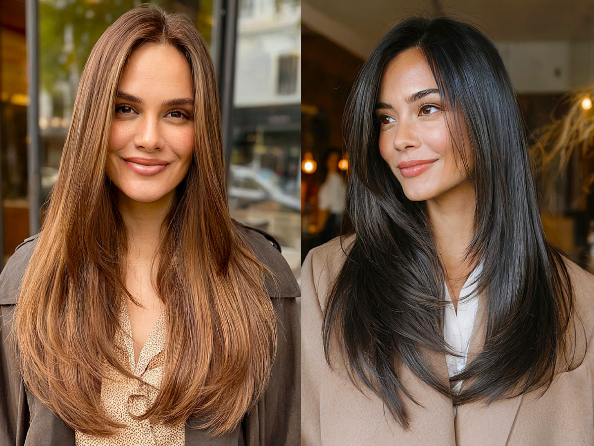 Sleek layered hairstyles for long hair