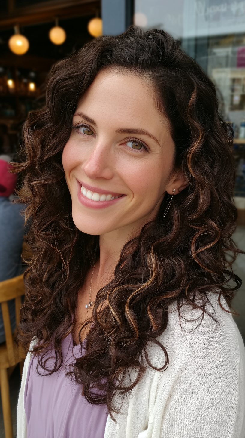 soft defined curls with subtle highlights