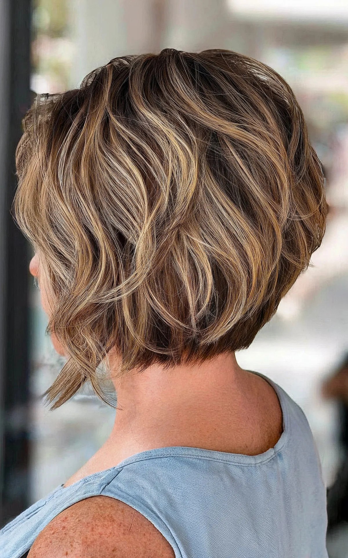 Stacked Medium Length Bob