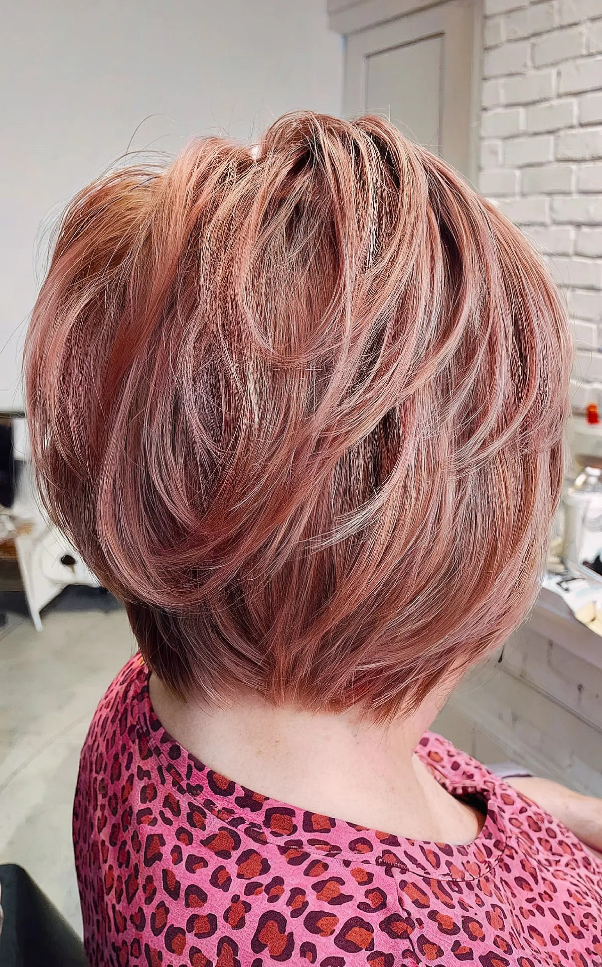 Stacked Wispy Bob with Shorter Layers