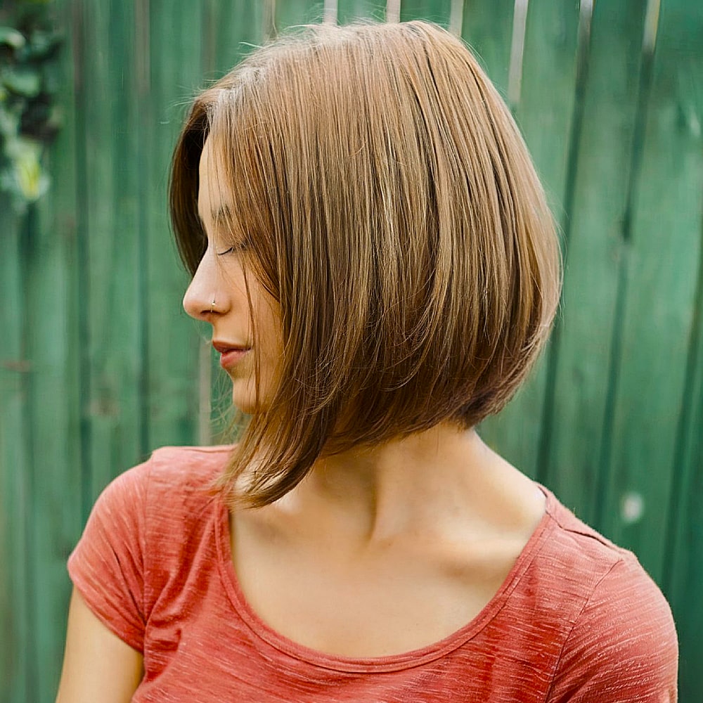 strikingly layered a-line bob