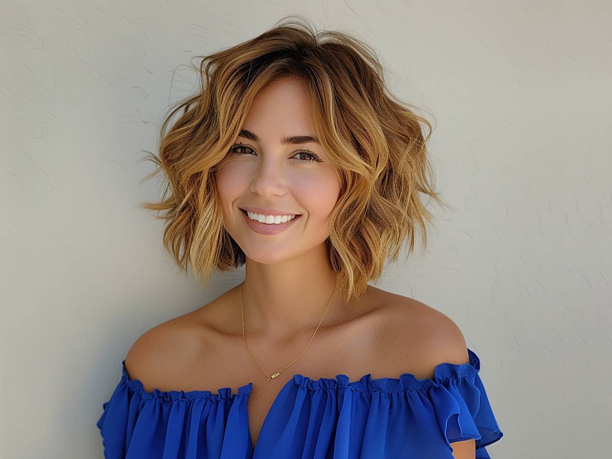 Trendy beach waves short hair